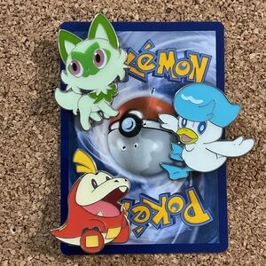 Pokemon Enamel Pins Set Fuecoco, Sprigatito, and Paldea